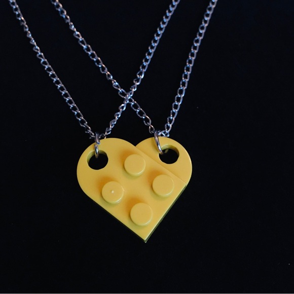 Cute Double Chain Yellow Lego Necklace - Picture 5 of 8